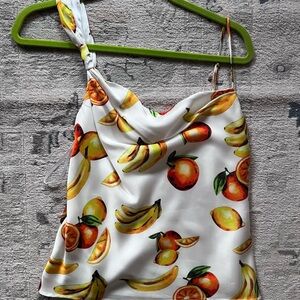 Fruit Print White Top